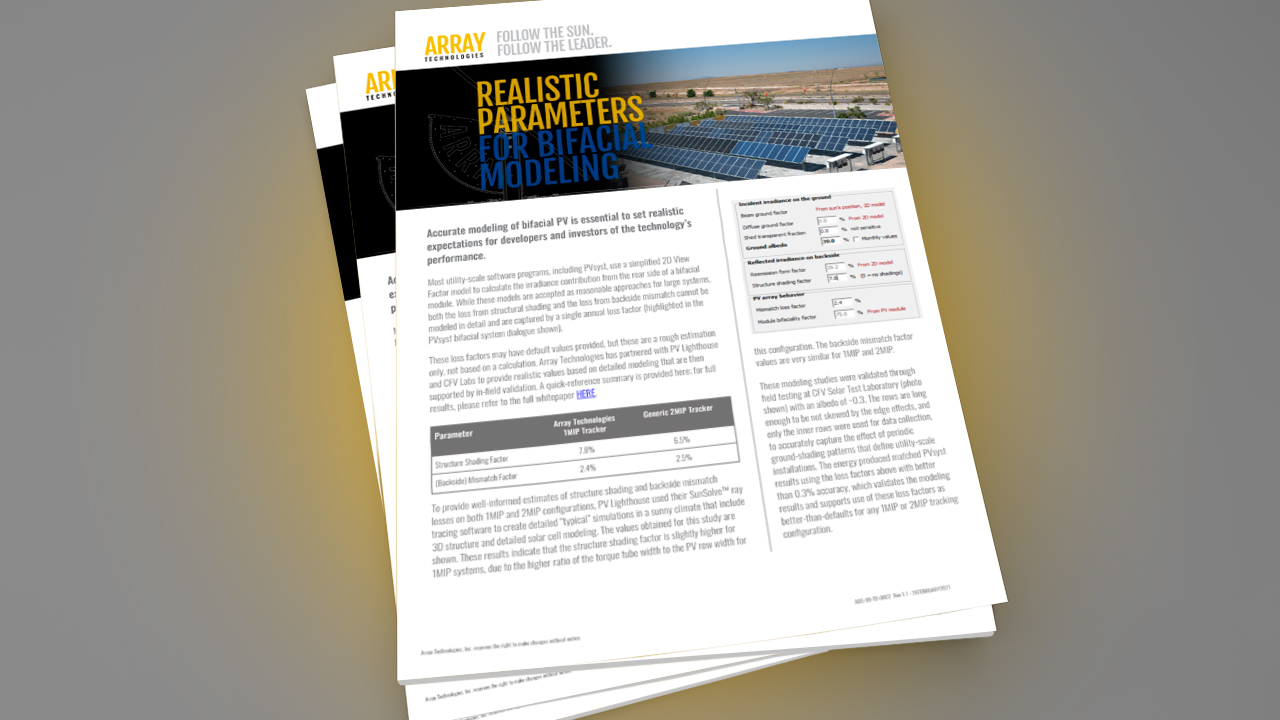 상단 헤더에 양면 모델링을 위한 현실적인 매개변수라는 단어가 있는 종이 더미