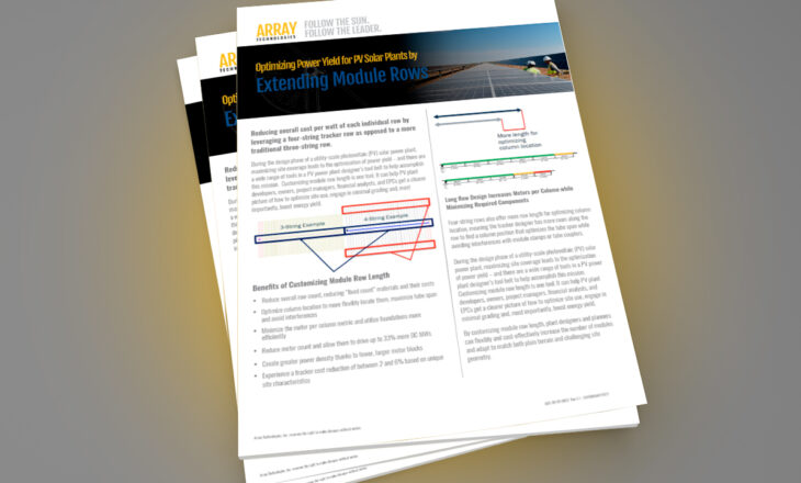모듈 행 확장을 통한 PV 태양광 발전소의 전력 수율 최적화