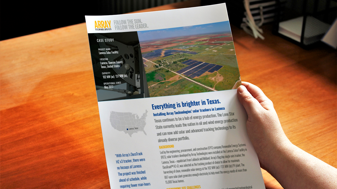 텍사스의 Lamesa 태양광 시설에 관한 바카라사이트 사례 연구