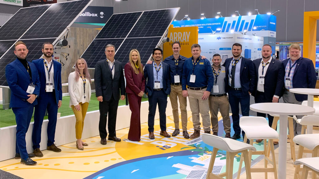 Erica Brinker, with the ARRAY team at All-Energy AU 2022.